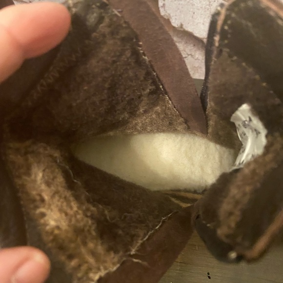 Saute Mouton Brown Suede Wedge Winter Boots - Picture 4 of 7